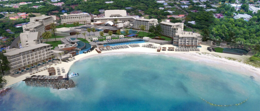 Ariel view of Royalton St. Lucia Resort and Spa