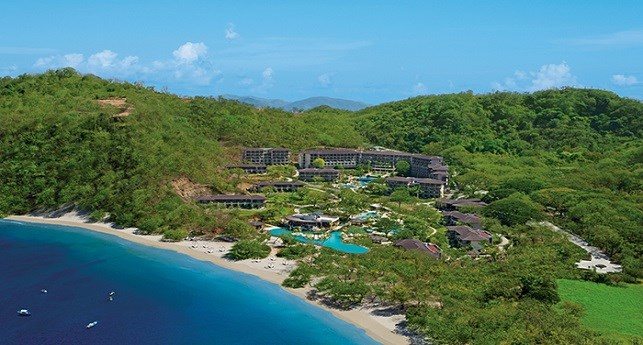 aerial view of Dreams Las Mareas resort and beach