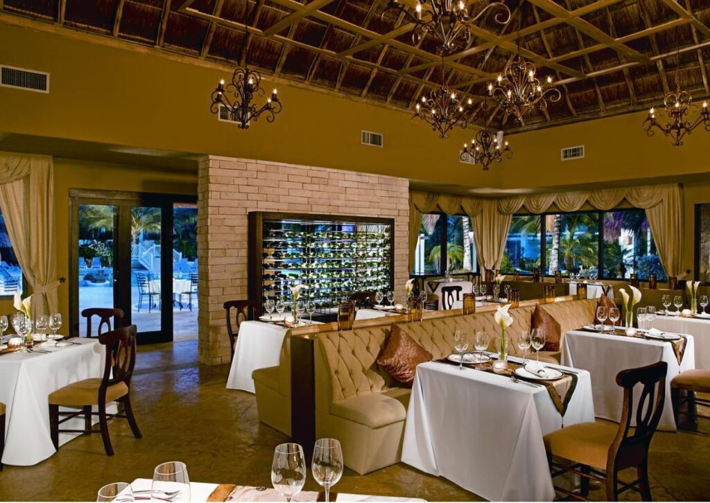 resort restaurant at Secrets Aura