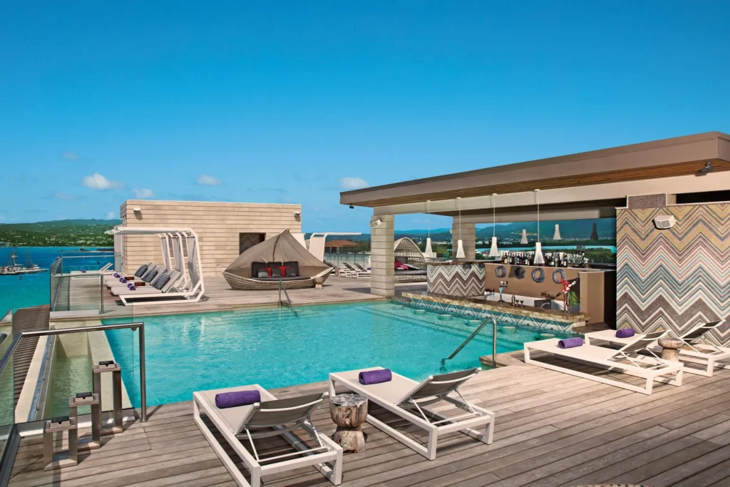 pool overlooking ocean