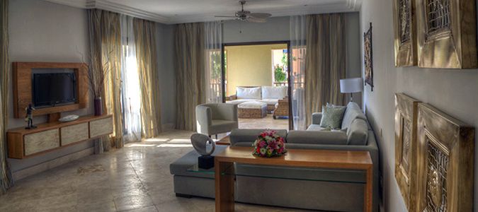 spacious suite living room at AlSol Luxury Village