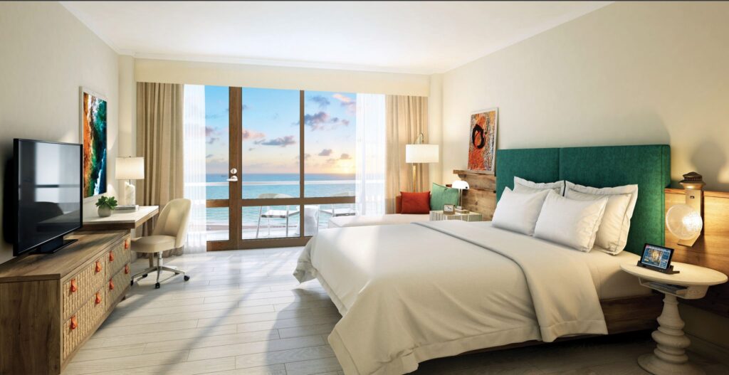 spacious ocean front suite