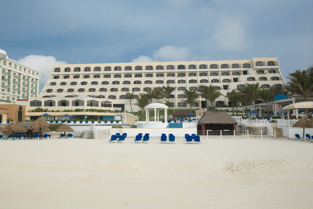 view of Golden Parnassus Resort and Spa from beach