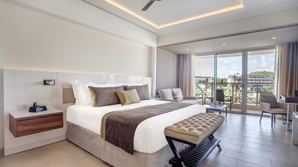 modern, spacious suite with king bed