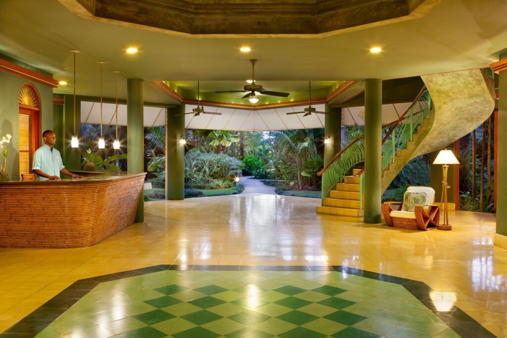 open air lobby at couples swept away resort