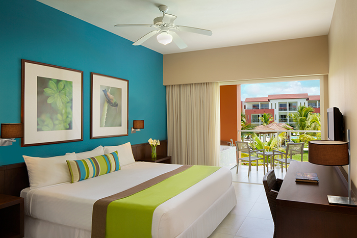 colorful modern suite at Now Larimar Punta Cana
