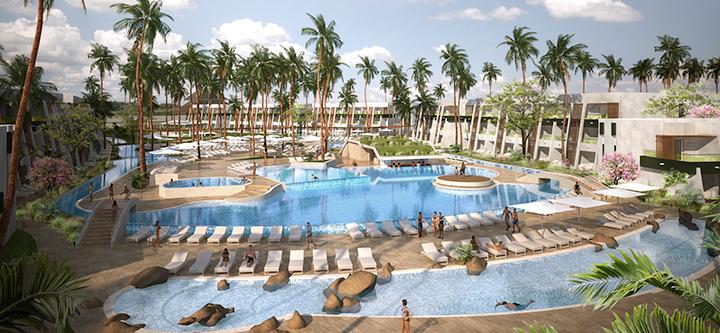 large luxury pool at Now Onyx Punta Cana
