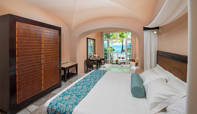 large luxurious suite at Cozumel palace resort
