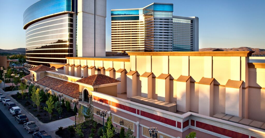 exterior of  Peppermill Resort, Spa and Casino