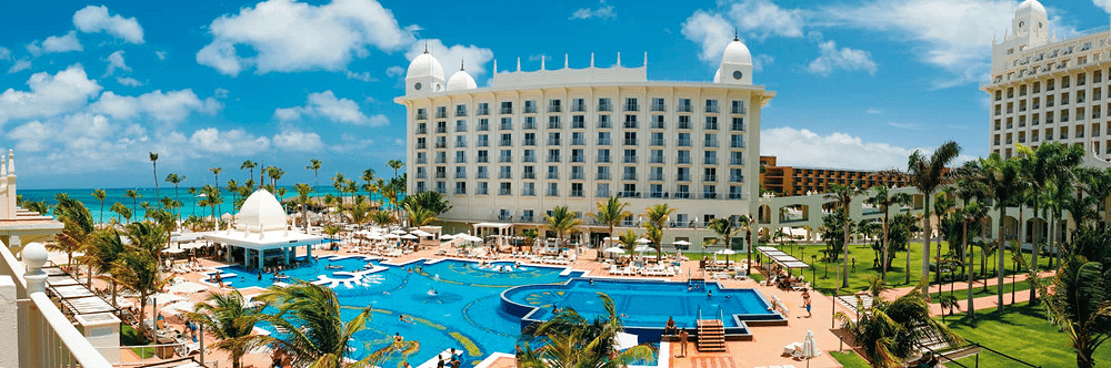 large pool and hotel