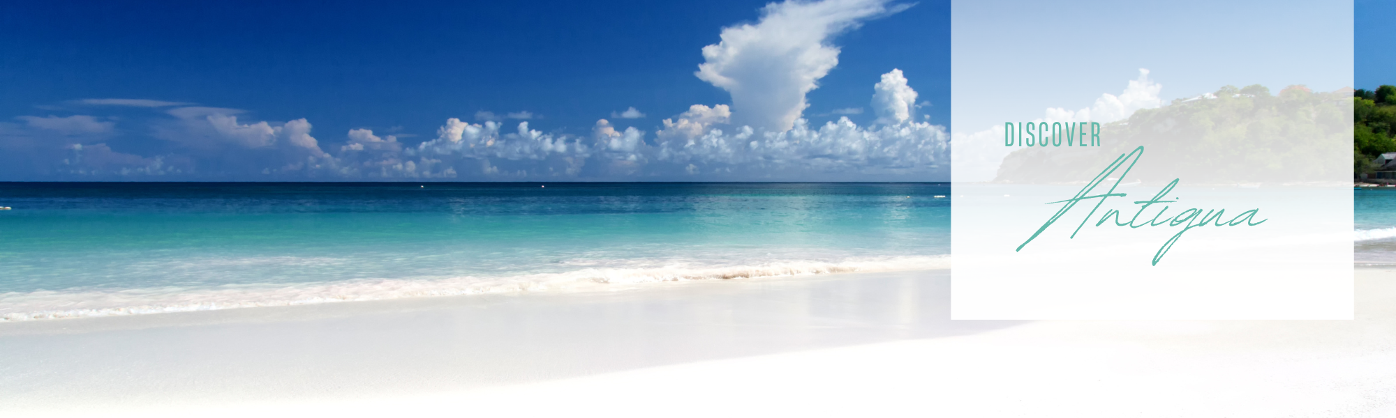 beautiful white sand beach in Antigua