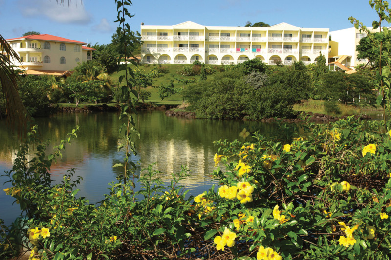 pond and tropical gardens at Royalton Grenada Resort and Spa