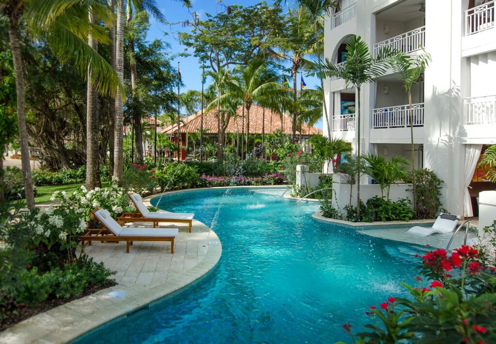 pool walkout rooms at Sandals Barbados