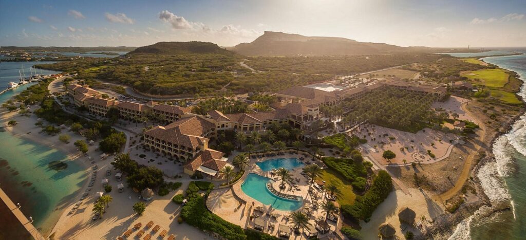 aerial view of Santa Barbara Beach and Golf Resort