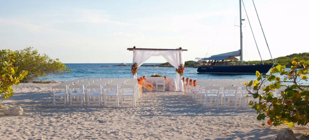 Curacao beach wedding
