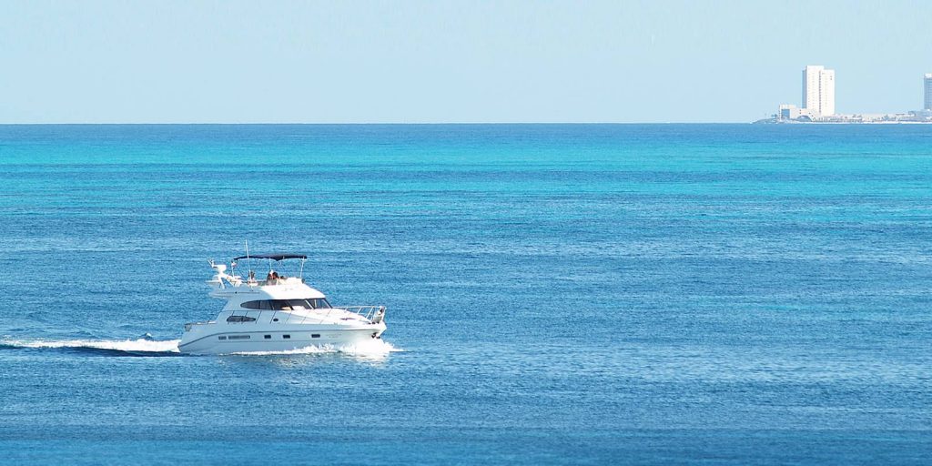 yacht in the ocean