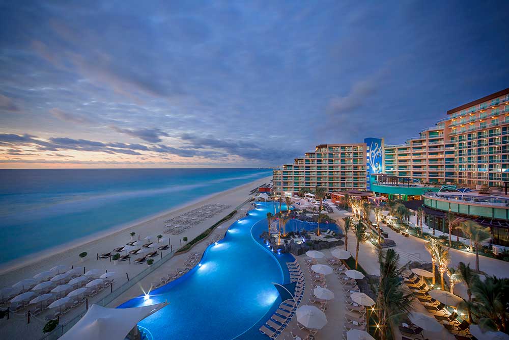 aerial view of hard rock cancun