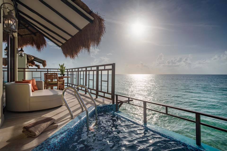 private pool at overwater bungalow