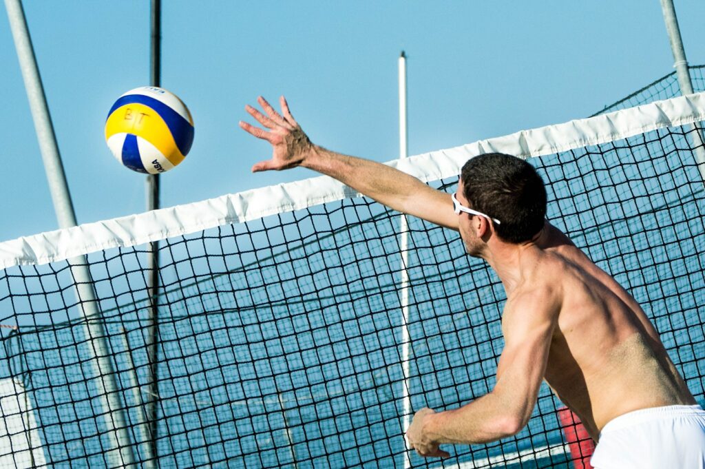 man playing volleyball