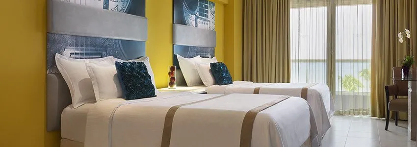 hard rock hotel Vallarta room with two twin beds