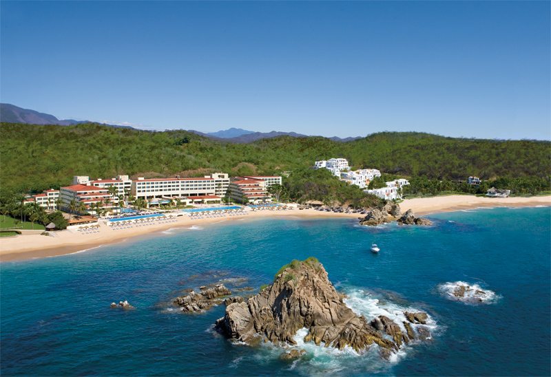 aerial view of resort and beautiful beach