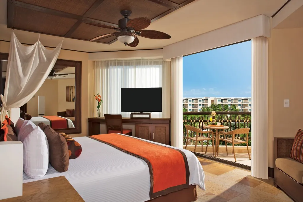 luxurious suite with balcony at Dreams Riviera Cancun