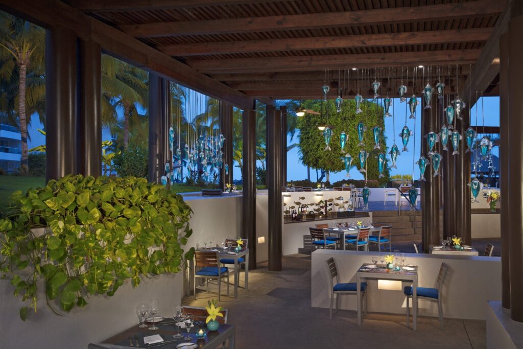 open air dining at resort restaurant