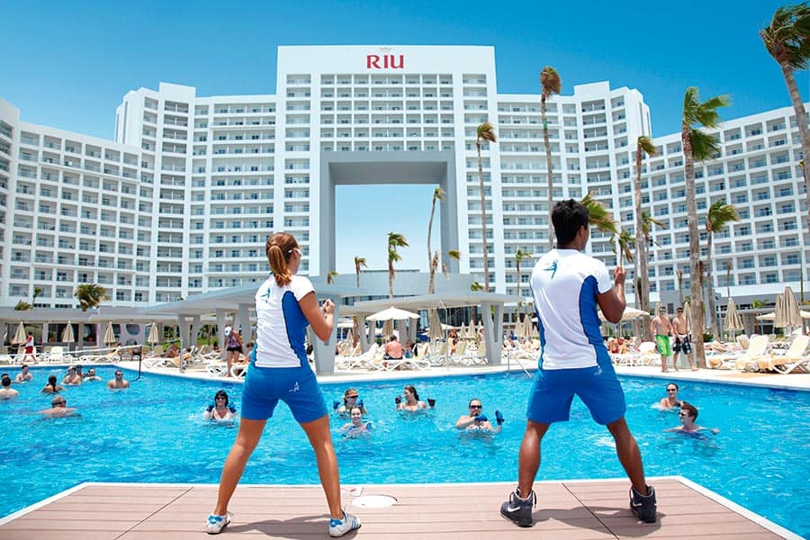 Rui exercise at Hotel Riu Palace