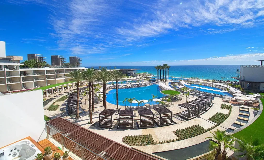 Ariel view of Le Blanc Los Cabos pools