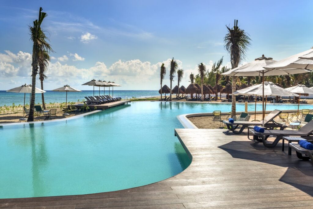 pool overlooking the beach