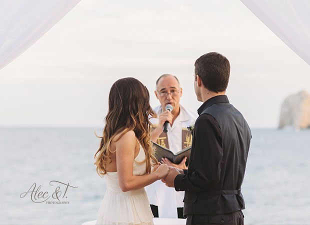 beach wedding at Pueblo Bonito Emerald Bay