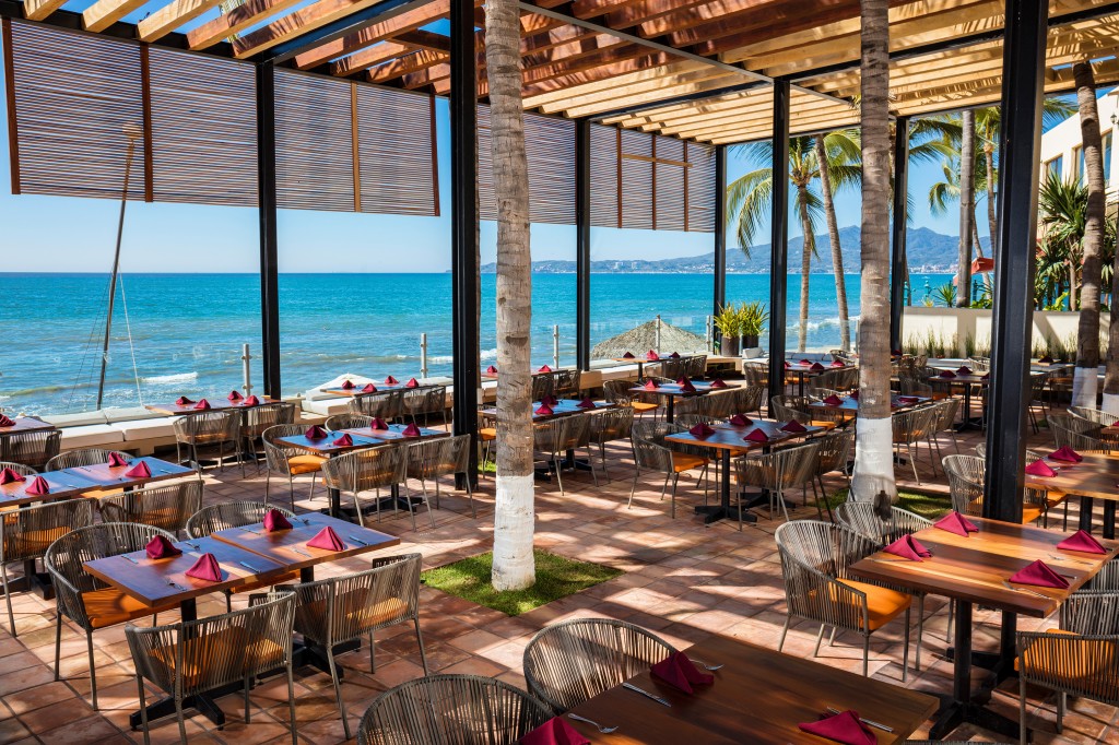 open air dining at beach resort