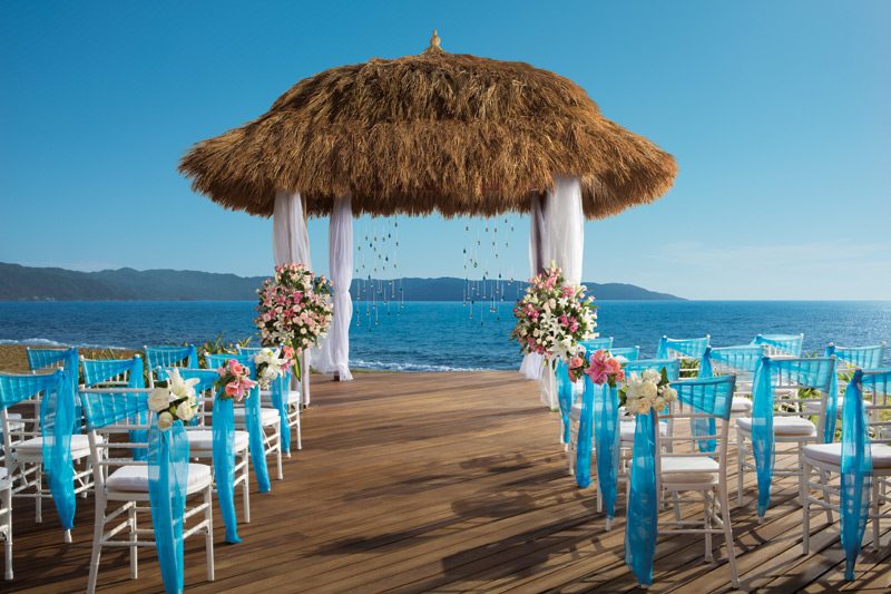 oceanfront wedding at Secrets Vallarta Bay