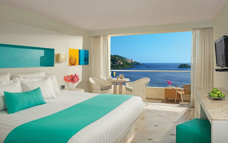 modern, colorful suite with ocean view at Sunscape Dorado Pacifico Ixtapa 