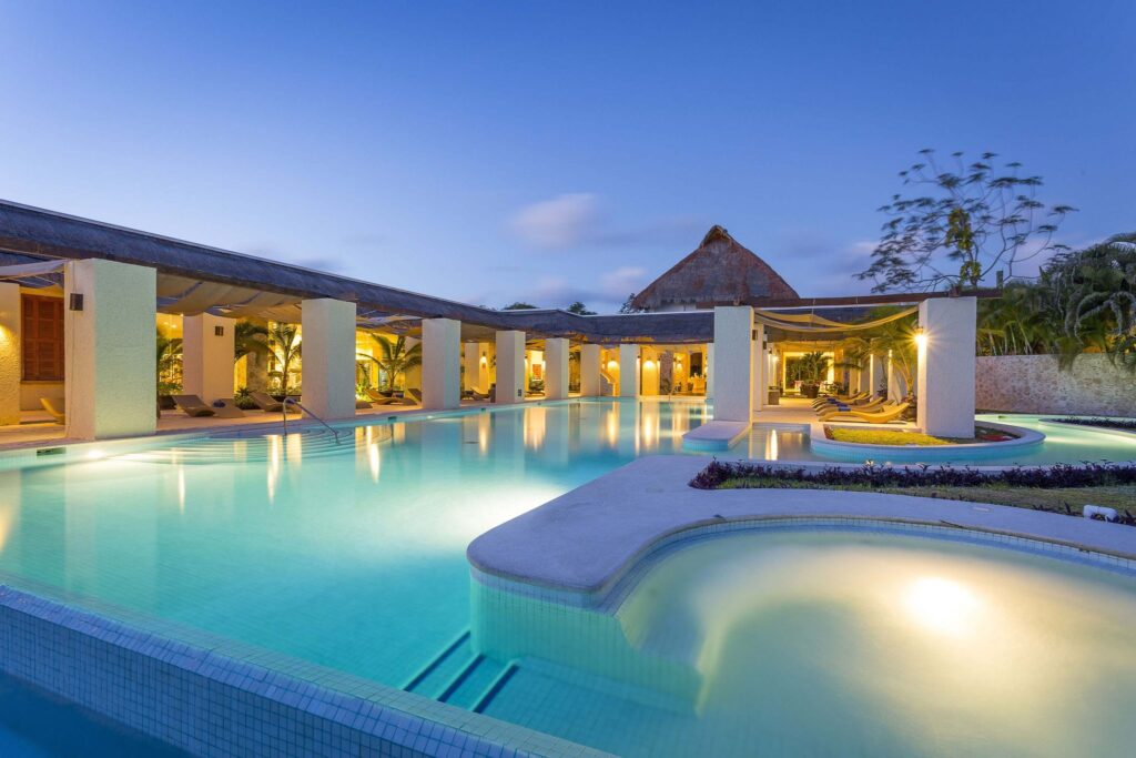 pool and jacuzzi at TRS Yucatan hotel